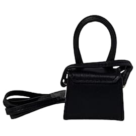 Jacquemus-Jacquemus Le Petit Chiquito Bag in Black Leather-Black