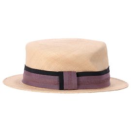 Chapéu Fedora Maison Michel em palha bege Bege