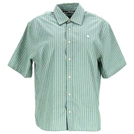 Camicia Sarlie Stripe di Acne Studios in cotone verde Verde