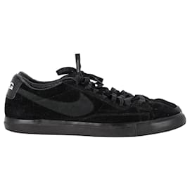 Nike-Nike x COMME des GARCONS Blazer Low Top Sneakers in Black Suede-Black