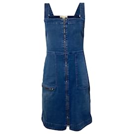 Stella Mc Cartney-Stella McCartney Zip Front Sleeveless Dress in Blue Denim-Blue,Light blue