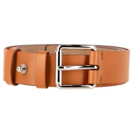 Michael Kors Basic-Gürtel aus braunem Leder Braun Rot