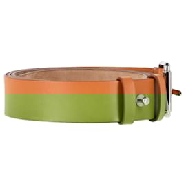 Michael Kors- Michael Kors Basic Belt in Brown Leather-Brown,Red