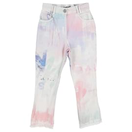 Balmain- Balmain Tie-Dye Straight-Leg Jeans in Multicolor Cotton -Multiple colors