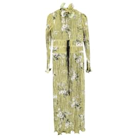 Erdem- Erdem Namiba Pleated Floral-Print Maxi Dress in Multicolor Polyester-Multiple colors