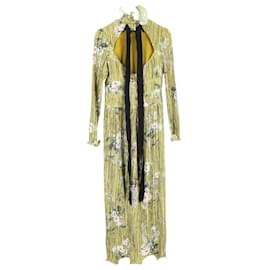 Erdem- Erdem Namiba Pleated Floral-Print Maxi Dress in Multicolor Polyester-Multiple colors