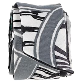 Hermès-Hermès Twillon Jeu De Soie Gris Noir Twilly Scarf in Multicolor Silk-Other