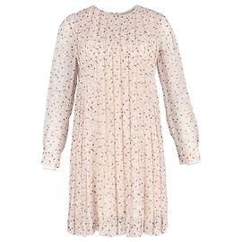 Robe plissée imprimée à mi-longueur Chloé en polyester rose pastel Autre