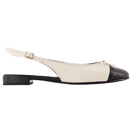 Cap Toe Sandals - Tory Burch - Leather - White White