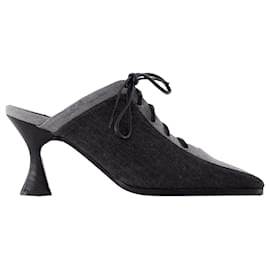 Autre Marque-Corset Sandals - Carel - Canvas - Black-Black
