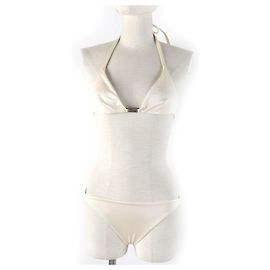 Fendi Nylon-Polyurethan Badeanzug Set Beige