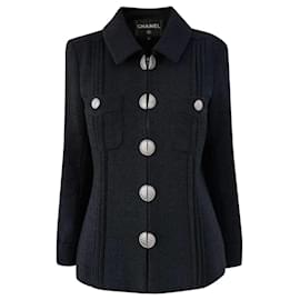 Chanel-New Paris / Cuba Black Tweed Jacket 48 FR-Black