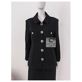 Chanel-New Paris / Cuba Black Tweed Jacket 48 FR-Black