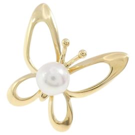 Spilla a Farfalla in Perle Akoya Mikimoto Giallo