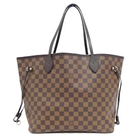 Louis Vuitton-Bolsa Louis Vuitton Damier Neverfull MM-Damier ebene