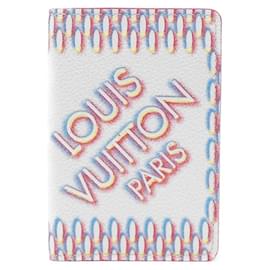 Louis Vuitton-Louis Vuitton Damier Spray Business Card Holder-White