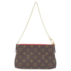 Louis Vuitton-Louis Vuitton Monogram Pallas Clutch M41638 Shoulder Bag-Brown,Fuschia,Monogram