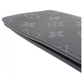 Louis Vuitton-Louis Vuitton Monogram Eclipse Portefeuille Brazza Wallet-Black