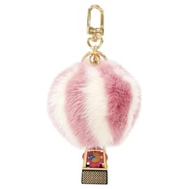 Louis Vuitton-Louis Vuitton Porte Cle Vivienne Fur Keyring-Pink