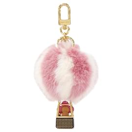 Louis Vuitton-Louis Vuitton Porte Cle Vivienne Fur Keyring-Pink