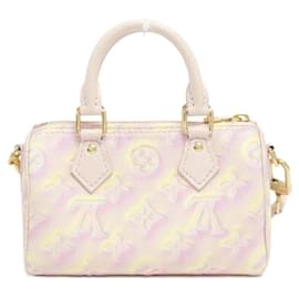 Louis Vuitton-Louis Vuitton Monogram Empreinte Nano Speedy Boston Bag-Pink