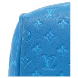 Louis Vuitton-Louis Vuitton Nanogram Speedy Bandouliere Boston Bag-Blue
