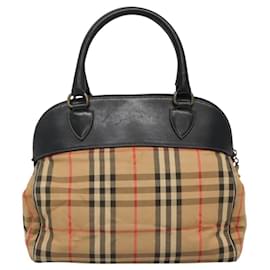 Autre Marque-Burberrys Nova Check Hand Bag Canvas 2way Beige Auth 115391-Beige