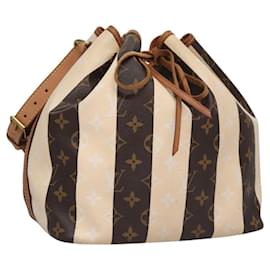 Louis Vuitton-LOUIS VUITTON Monogram Rayure Petit Noe Shoulder Bag M40564 LV Auth 115456-Monogram