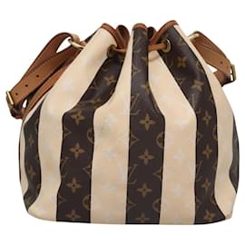 Louis Vuitton-LOUIS VUITTON Monogram Rayure Petit Noe Shoulder Bag M40564 LV Auth 115456-Monogram