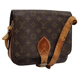 Louis Vuitton-LOUIS VUITTON Monogram Cartouchiere MM Shoulder Bag Vintage M51253 Auth ti2703-Monogram