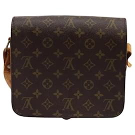 Louis Vuitton-LOUIS VUITTON Monogram Cartouchiere MM Shoulder Bag Vintage M51253 Auth ti2703-Monogram