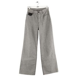 Laurence Bras Gray wide cotton jeans Grey