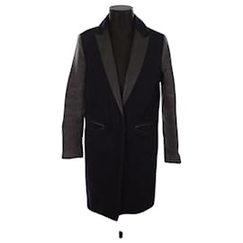 Sandro-Wool coat-Navy blue