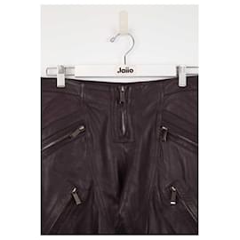 Barbara Bui-Slim leather pants-Purple