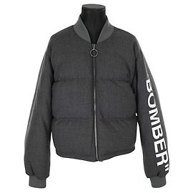 Off White Chaqueta de lana gris Gris