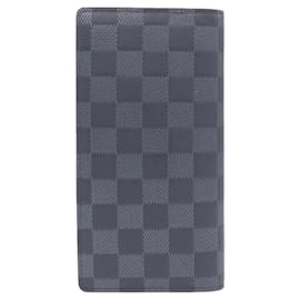 Louis Vuitton-Louis Vuitton Damier Infini Portefeuille Brazza Wallet-Black