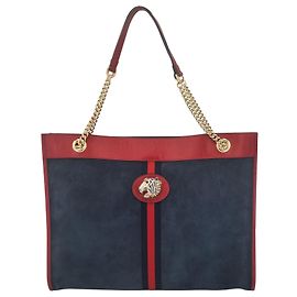 Gucci Maxi Rajah Tote Azul e Vermelho Azul