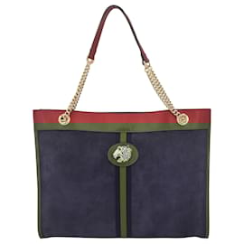 Gucci-Gucci Maxi Rajah Tote Blue & Red-Blue