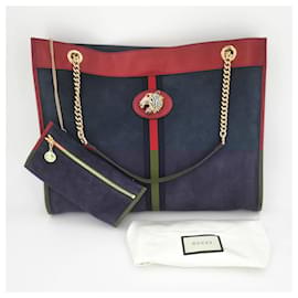Gucci-Gucci Maxi Rajah Tote Blue & Red-Blue