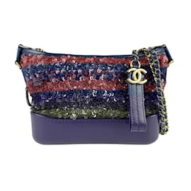 Chanel-Chanel Gabrielle de Chanel Small Hobo Handbag-Dark red,Navy blue