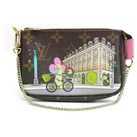 Louis Vuitton-Mini Pochette Acessórios Vivienne da Louis Vuitton-Marrom,Multicor