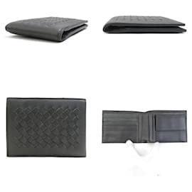 Bottega Veneta-Bottega Veneta Bi-fold Wallet in Dark Gray-Dark grey