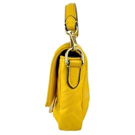 Fendi-Sac à main en cuir Mini Baguette de Fendi-Jaune