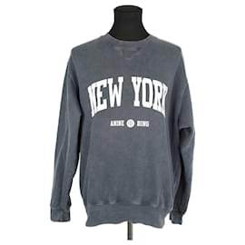 Anine Bing Baumwoll-Sweatshirt Grau