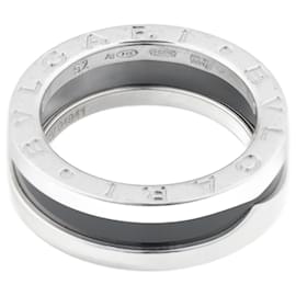 Bulgari-Bague de charité Bvlgari B.Zero 1 "Save the Children" 925 x céramique 6,2g noir × argent, taille 52 EU-Noir