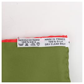 Hermès-Hermès Carré 90 "VIVE LE VENT" 100% Silk Scarf in Red-Red