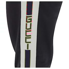 Gucci-Gucci Red logo tape side jogger track pants-Black