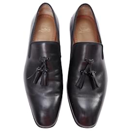 Christian Louboutin-Christian Louboutin Dandelion tassel smooth leather loafers-Black