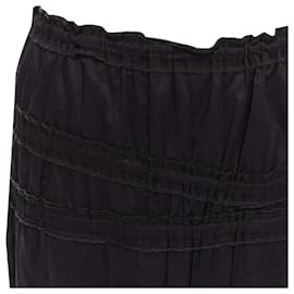 Yves Saint Laurent-Yves Saint Laurent Rive Gauche asymmetric shir flute skirt-Black