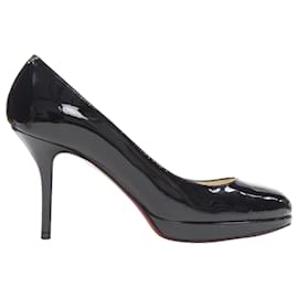 Christian Louboutin-Christian Louboutin patent platform high heel pump-Black